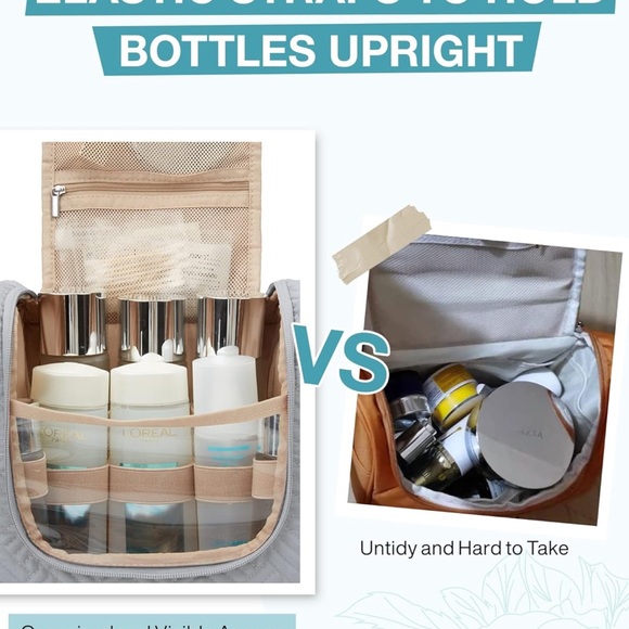 Travel Cosmetic Toiletry Bag Pouch Portable Hanging Organizer Accessories - Picture 3 of 6